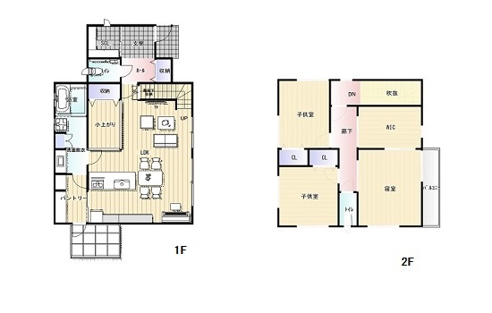 1F・2F平面